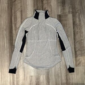 Lululemon Base Runner Herringbone Performance Half Zip Pullover - 6